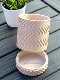 Wave Bloom Planter with Hidden Drip Tray| Flower Pot| Planter| Screw on Flower Pot and Drip Tray house warming flower