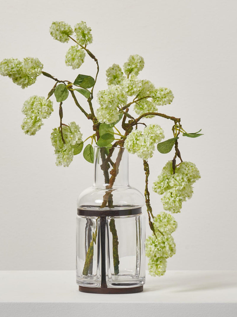 Green Mini Viburnum Everyday Spring Faux Foliage Stem Spray - 15" faux plants