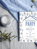 Housewarming Invitation Digital, Floral Housewarming Invitation Template, Housewarming Invite, House Warming Invitation, Editable Template house warming flower