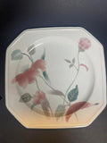 Mikasa Continental Silk Flowers F3003 Octagonal Salad Plate 8 inches silk flower