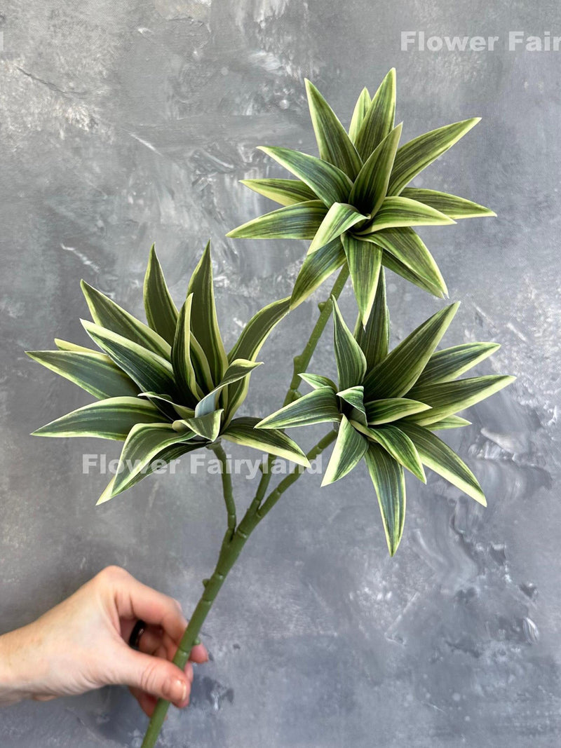 33" Faux Dracaena Reflexa Branch - Artificial Plant - Light Green faux plants