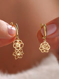 Dainty Birth Flower Earring, Personalized Birth Month Flower Earring, Birth Flower Gift, Birthday Gift, Personalized Gift, Christmas Gift birthday flower