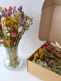 Letterbox Dried flowers , Dry flower bunch, Rustic decor,  DIY flower box, Preserved Flower Arrangement, Wedding decoration sympathy flower