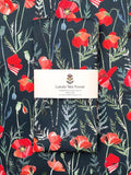 Poppy Tea Towel / Summer Flower Tea Towel , wildflower Floral Tea Towel, Red flower cotton Tea Towel, House Warming Gift for Flower Lovers. house warming flower