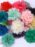 5cm Handmade Small Chiffon Fabric Artificial Flowers Head For Wedding Dress Hats Home Decoration DIY Accessories silk flower