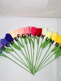 Bulk buy Crochet flowers Tulip ornaments, Handmade knitted Flower Bouquet A bunch of flower Anniversary Home Decor Valentine's Gift for her house warming flower