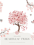 Cute Valentines Heartleaf Twigs - Love Clipart - Heart Clipart - Romantic Clipart - Pink Clipart - Watercolor Clipart - COMMERCIAL USE Love Romance Flower