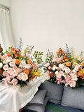 Wildflower Wedding Aisle Meadow: Ivory, Orange, Terracotta Floral Ceremony Decor wedding flower