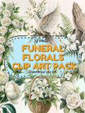 Memorial Floral Bundle | 32 PNG Funeral Flowers | Digital Clipart sympathy flower