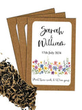 Personalised Wildflower Wedding Favour Seed Packets Envelopes | Wildflower Seeds | Thank you Wedding Favours | Thank you Table Gift seeds bulk