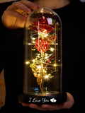 Personalized Galaxy Rose in Glass Dome with LED Light, Eternal Love, Preserved Rose, Gift for Girlfriend, Valentine's Day, Anniversary Gifts ANNIVERSARY