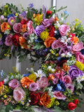 Wildflowers arch flowers, Multicolor arch swag, Spring summer wedding flower spore