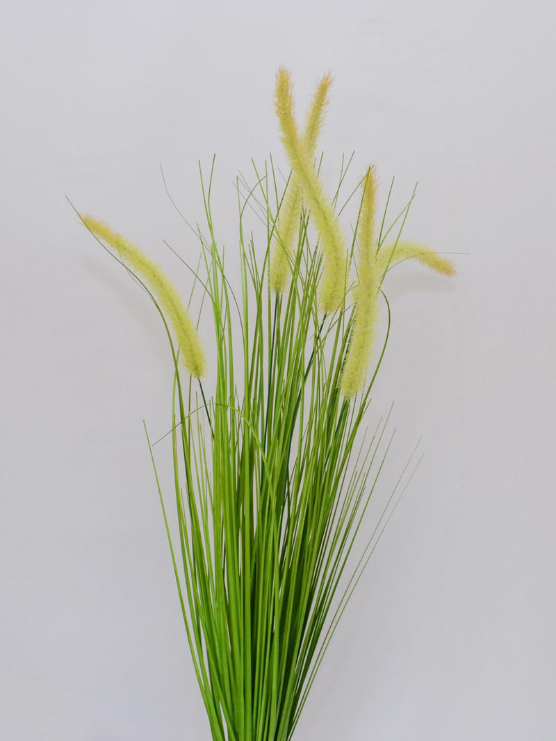 Artificial Fountain Grass Bush, Faux Foxtail Grass Stem, Greenery for Home Decor, Realistic Grass Plant, Floral Arrangement Centerpiece faux plants
