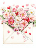 Shabby Chic Love Letter Clipart Bundle 10 High Res Watercolor JPGs for Junk Journaling, Scrapbook, Crafts, Digital Download Valentine's Day Love Romance Flower