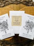 Wildflower Memorial Seed Packet Favors: Custom Celebration of Life sympathy flower