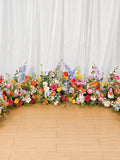 Wildflowers Grounded Floral Arch Arrangements, Wildflowers Wedding Decor, Aisle Decoration, Floor Flowers Runners, Aisle Runner wedding flower