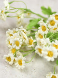 Faux Yellow White Chamomile Flower Spray -  Silk Floral / Wedding / Bouquet / DIY / Home Decor / Decoration / Design / Craft / Centerpieces silk flower
