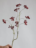 29" Faux Cranberry Branch, Decorative Cranberry Stem, Minimalist Style, High Quality Artificial Plant, Office/Wedding/Home Decoration/Gifts faux plants