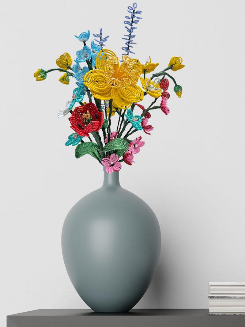 Handcrafted Beaded Flowers: DIY Bouquet, Forever Floral Decor house warming flower