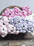 27 Peony Buds Bouquet Gift, White Peony Bunch, Pink Peony Bunch, Lilac Peony Flower Arrangement for Home Decor, Bridal Bouquet Accessories silk flower