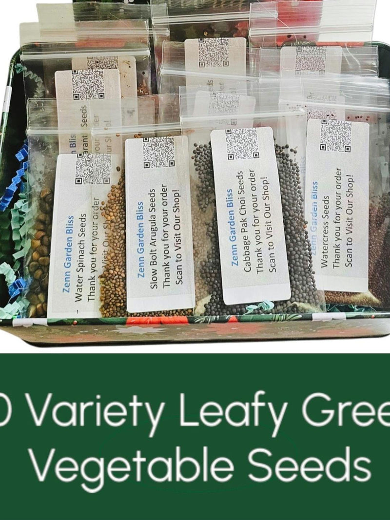 Leafy Green Vegetable Seed Kit, Heirloom Garden Seeds, 10 Varieties seeds bulk