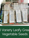 Leafy Green Vegetable Seed Kit, Heirloom Garden Seeds, 10 Varieties seeds bulk