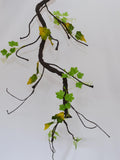 Artificial Grapevine Branch with Leaves, Faux Grape Vine Wall Decor, Rustic Hanging Greenery, Wedding Floral Arrangement, Home Plant Accent faux plants