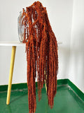 5 pcs green Hanging Amaranthus flower, preserved Amaranthus bunch,dried flower art,hanging flower decor, wedding arch decor,background decor wedding flower