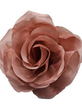 M&S Schmalberg Flower Large 7-inch Lucy Rose, 100% Silk Flower Brooch Pin Great Millinery, Costume and Fashion Design   |   Dusty Rose Pink silk flower