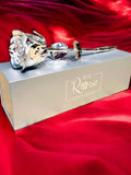 Real Silver Plated Rose, Anniversary Gift, Handmade ANNIVERSARY