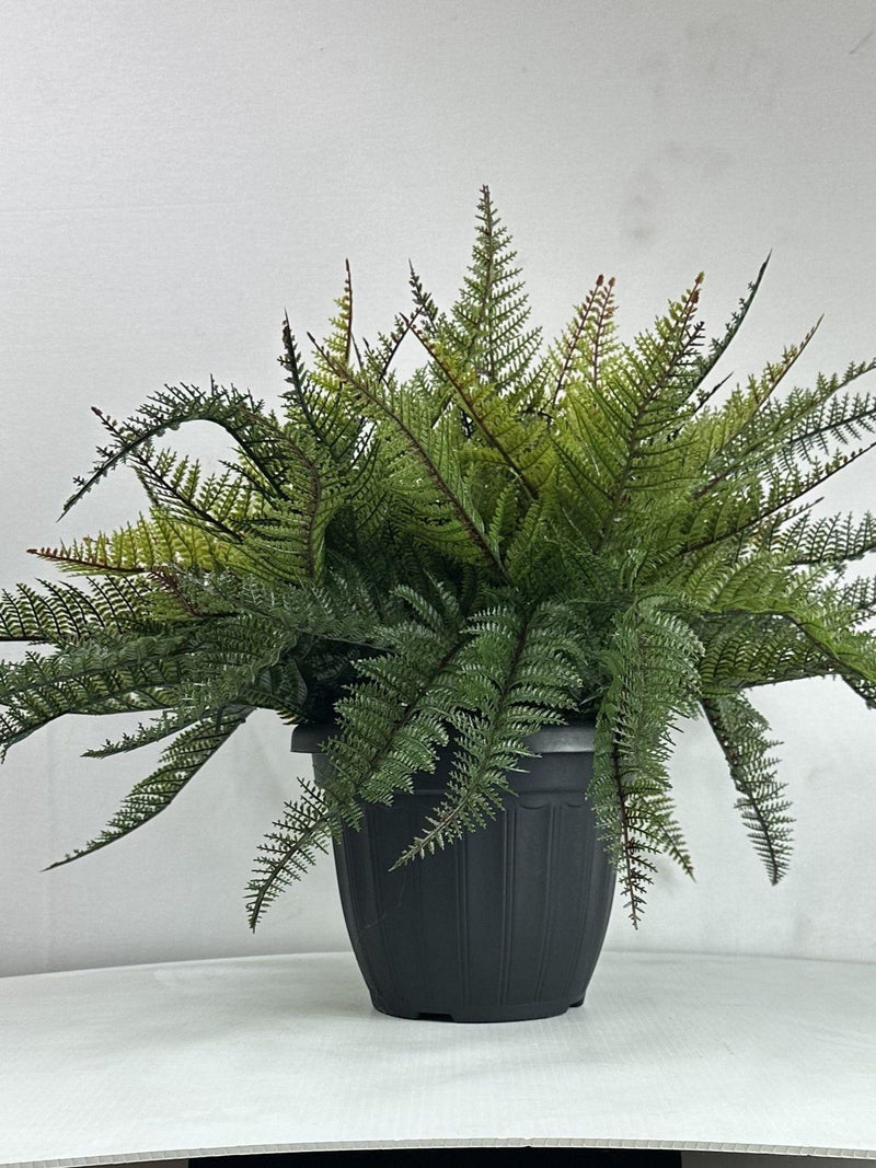 Outdoor Potted Fern Triple. outdoor plants, artificial fern, outdoor artificial plant, fern, home decor faux plants