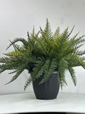 Outdoor Potted Fern Triple. outdoor plants, artificial fern, outdoor artificial plant, fern, home decor faux plants