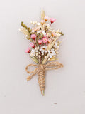Boutonniere with Preserved Flowers in Pastel Colors | Groom's Accessories, Elegant Corsage, Natural Wedding Style I Baby's Breath Brooch wedding flower
