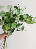 27.5" Faux Spring Real Touch Leave Branch, Faux Plants, Artificial Pink Green Plant, DIY Floral/Occasion/Wedding/Home Decors, Holiday Gifts faux plants