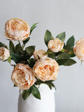 20" Peony, Dried Peonies, Silk Peony, Artificial Flowers, Garden Flower Gift/Wedding/Home Decoration silk flower