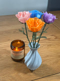 Gorgeous Flowers Translucent glass effect, 3d Printed Roses Valentines Gift House Warming Wedding Tables, Events house warming flower