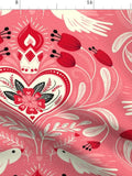 Love Flowers Fabric - True Love by maeparadise - Lovebirds Large Scale Heart Love Damask Valentine's Day Fabric by the Yard by Spoonflower Love Romance Flower