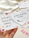 Plantable Wildflower Seed Paper Hearts: Eco-Friendly Wedding Favors flower seeds