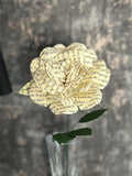 Song Lyrics on a paper flower | Custom ValentineÕs Day, Anniversary Gift | ANNIVERSARY