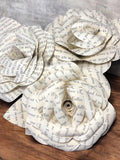 Paper Flowers with song lyrics | Personalised flowers for first Anniversary, Wedding, paper anniversary wedding flower