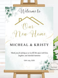Greenery Housewarming Welcome Sign: Party Decor (Digital Download) house warming flower