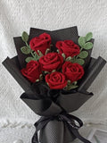 Handmade Crochet Rose Bouquet: Everlasting Valentine's Gift ANNIVERSARY