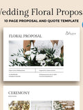 Editable Floral Proposal Template | Wedding & Event Pricing (Canva) wedding flower