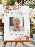 Floral Funeral Welcome Sign: Celebration of Life Poster (Editable Canva Template) sympathy flower