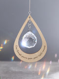 Personalized Memorial Suncatcher - Crystal Suncatcher, Sympathy Memorial Gift, Pet Memorial Suncatcher, Loss of Mother, Loss of Father sympathy flower