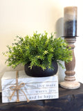 Fake Plants in Black Ceramic Pot, Artificial Greenery Living Room, Realistic Faux Plant, Spring Home Decor, Office Decoration, Desk Plant faux plants