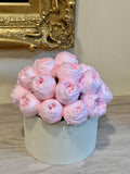 Preserved Peonies in Ivory Velvet Box: Forever Flowers, Valentine's Gift FLOWER DELIVERY