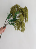 32.6" Faux Light Green Amaranth Tails Branch, Artificial Hanging Plant, DIY Floral Arrangement /Greenery/Wedding/Home Decoration/Gifts faux plants