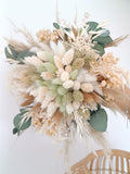 Wedding bouquet, Dried flower bouquet, preserved flower bridal bouquet, boho bouquet, sage green and eucalyptus wedding flower