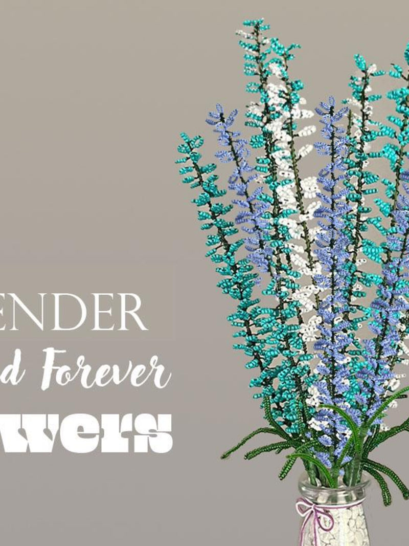 French Beaded Lavender Flowers: Teal, Purple, White Forever Flowers house warming flower